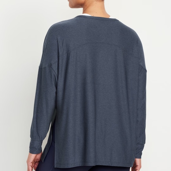 NWT OLD NAVY Cloud 94 Soft Long Sleeve Tunic Color: Dusk Navy SIZELARGE - Picture 6 of 7
